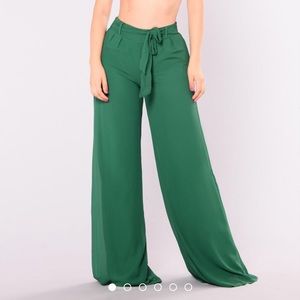 Green Palazzo pants